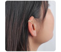 Gold Plated 8 mm CZ Stones Ear Cuff EC-1150s-GP